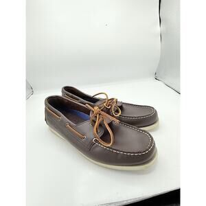 Gander Mountain Men's Deck Leather Boat Shoe Brown Old Money Size 10 M 1932